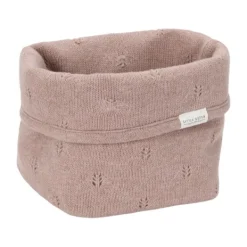 Little Dutch Pure Commodemandje Klein - 15 x 15 x 15 cm - Gebreid - Pink Blush Discount