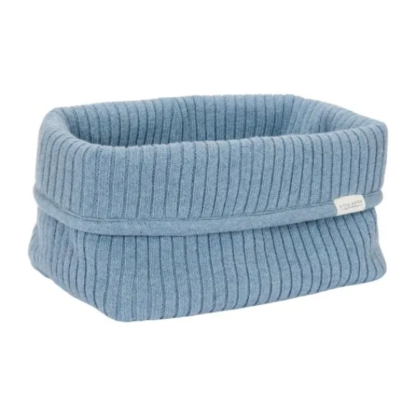Little Dutch Pure Commodemandje Groot - 25 x 15 x 15 cm - Gebreid - Denim Blue New