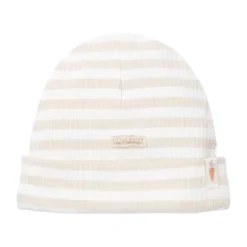 Little Dutch Stripe Babymuts - Mt. 44/56 – Zand/Wit Hot