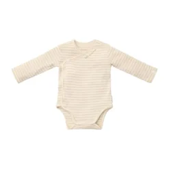 Little Dutch Stripe Lange Mouw Overslag Romper - Maat 44 - Soft Beige Discount