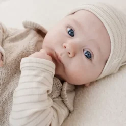 Little Dutch Stripe Lange Mouw Overslag Romper - Maat 44 - Soft Beige Discount