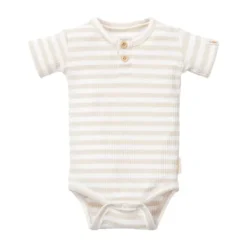 Little Dutch Stripe Romper - Korte Mouw - Mt. 62 - Sand/White Best