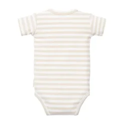 Little Dutch Stripe Romper - Korte Mouw - Mt. 62 - Sand/White Best