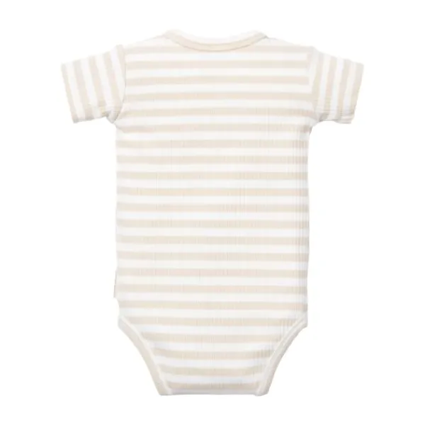 Little Dutch Stripe Romper - Korte Mouw - Mt. 62 - Sand/White Best