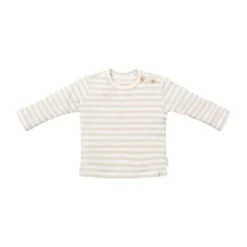 Little Dutch Stripe T-shirt - Lange Mouw - Mt. 50 – Zand/Wit