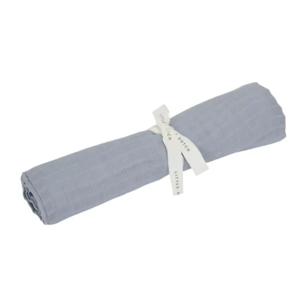 Little Dutch Swaddle Doek Pure - 120 x 120 cm - Hydrofiel - Denim Blue New