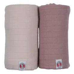 Lodger Hydrofieldoek - 2 Stuks - 110 x 110 cm - Powder / Rose Online