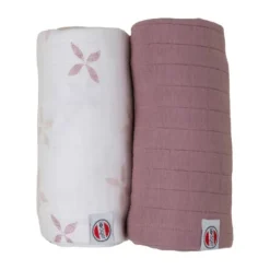 Lodger Hydrofieldoek - 2 Stuks - 110 x 110 cm - Matcha - Powder / Rose Outlet