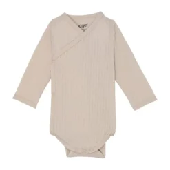 Lodger Seersucker Overslagromper - Lange Mouw - Mt. 56 - Birch Hot