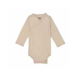 Lodger Seersucker Overslagromper - Lange Mouw - Mt. 56 - Birch Hot