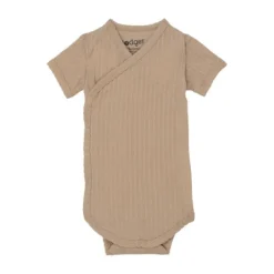 Lodger Seersucker Overslagromper - Korte Mouw - Mt. 56 - Beige Sale