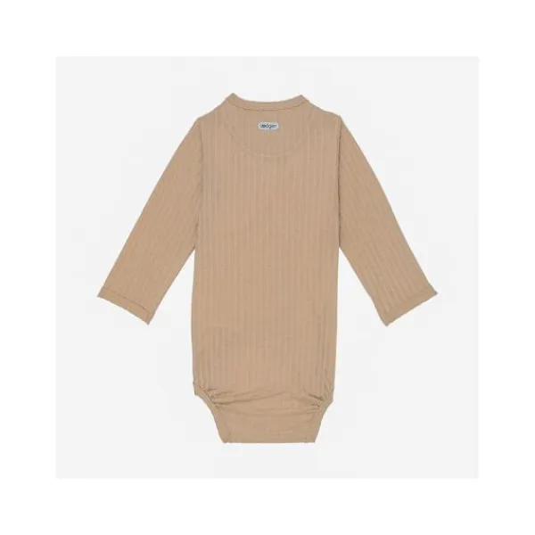 Lodger Seersucker Overslagromper - Lange Mouw - Mt. 50 - Beige Online