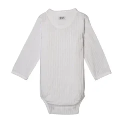 Lodger Seersucker Overslagromper - Lange Mouw - Mt. 62 - Cloud Dancer Discount