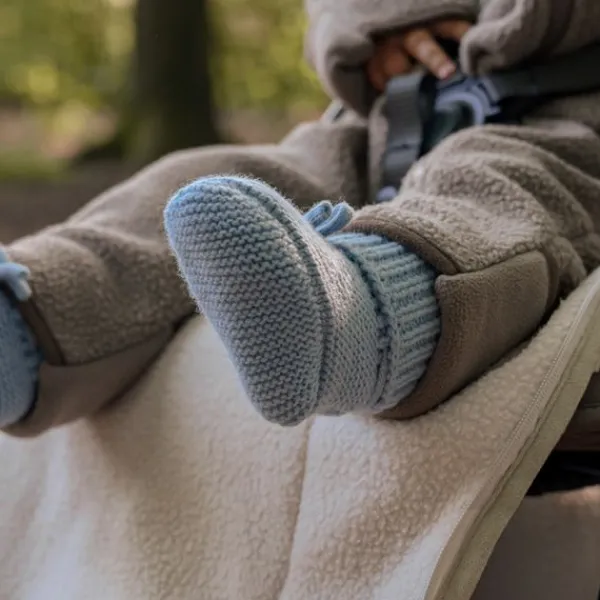 Lodger Slofjes - Merino Wool - Blue Fogg - 0-6M New