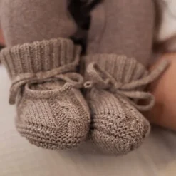 Lodger Slofjes Gebreid Met Kabel - 0-6 mnd - Buffalo Outlet