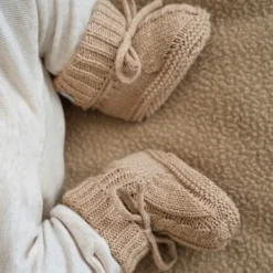 Lodger Slofjes Gebreid Met Kabel - 0-6 mnd - Buffalo Outlet