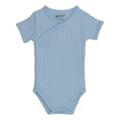 Lodger Solid Overslagromper Korte Mouw - Mt. 56 - Blue Fogg