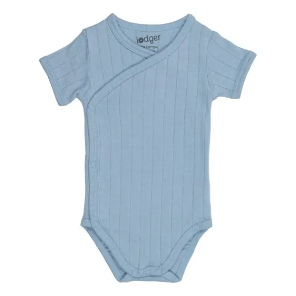 Lodger Solid Overslagromper Korte Mouw - Mt. 56 - Blue Fogg