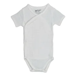 Lodger Solid Overslagromper Korte Mouw - Mt. 56 - Cloud Dancer