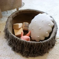 Lorena Canals Biscuit Kussen – Rond – Grijs Outlet