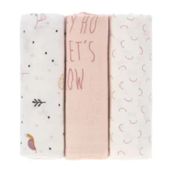 Lässig Garden Explorer Swaddle Snail 3 Stuks Roze