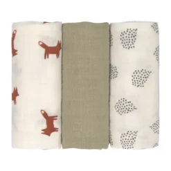 Lässig Little Forest Fox Swaddle 3 Stuks