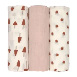 Lässig Little Forest Swaddle Powder Pink 3 Stuks Sale