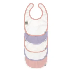 Lässig Slabbetjes Set van 5 - Happy Fruits - Peach/Pastel Lilac Sale