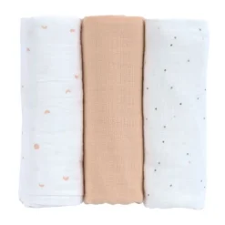 Lässig Swaddle & Burp L Multidoek - GOTS - 3pcs - 85 x 85 cm - Leave Olive Discount