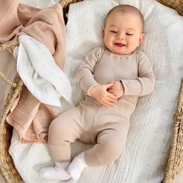 Lässig Swaddle & Burp L Multidoek - GOTS - 3pcs - 85 x 85 cm - Leave Olive Discount