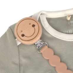 Lässig Tiny Smile Maple Fopspeenhouder - Wood / Silicone