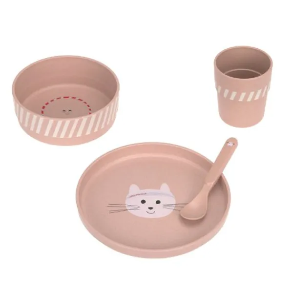 Lässig Tiny Team Cat Dinerset - Roze New