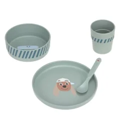 Lässig Tiny Team Dog Dinerset - Groen/Blauw Clearance