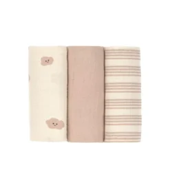 Lässig Tiny Team Swaddle & Burp Doeken - 3 Stuks - 60 x 60 cm - Mushroom Sale
