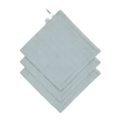 Lässig Washandjes Set - Dots Powder Blue - Badstof - 3 Stuks Discount