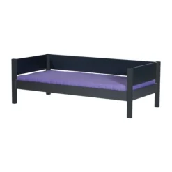 Manis-h Bed Met Uitvalbeveiliging Antraciet 90 x 200 cm Discount
