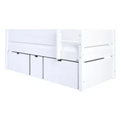 Manis-h Combinatiebed Met Lattenbodem En Hoge Lades - NANNA - 90x200 cm New