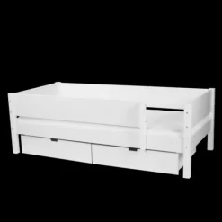Manis-h Combinatiebed Met Lattenbodem En 2 Lades - MIMER - 90x200 cm Hot