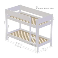 Manis-h FRIGG Stapelbed Combinatie Met Lattenbodem - 90 x 200 cm Online