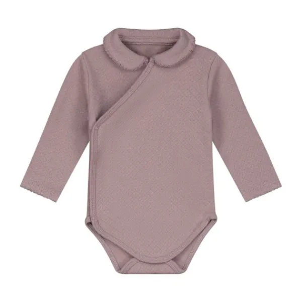 Mats & Merthe Charlotte Romper met Lange Mouwen - Rose - 6 Mnd