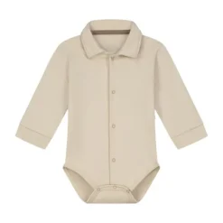 Mats & Merthe Lasse Romper met Lange Mouwen - 6 Mnd - Taupe Sale