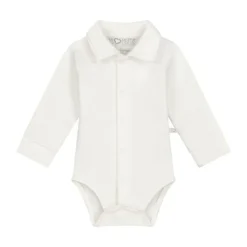 Mats & Merthe Noah Romper Met Kraag Lange Mouw Off White 1 Mnd Best