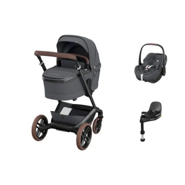 Maxi-Cosi Fame Kinderwagen 4-in-1 - Twillic Truffle | Maxi-Cosi Pebble 360 Pro 2 Autostoeltje | FamilyFix 360 Pro New