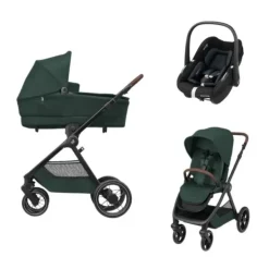 Maxi-Cosi Oxford+ Kinderwagen 3-in-1 - Twillic Graphite | Maxi-Cosi Pebble S Autostoeltje - Tonal Black Best
