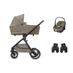 Maxi-Cosi Oxford+ Kinderwagen 3-in-1 - Twillic Graphite | Pebble 360 Pro 2 Autostoeltje | Autostoel Adapters Hot