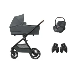 Maxi-Cosi Oxford+ Kinderwagen 3-in-1 - Twillic Graphite | Pebble 360 Pro 2 Autostoeltje | Autostoel Adapters Hot