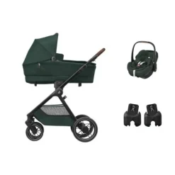 Maxi-Cosi Oxford+ Kinderwagen 3-in-1 - Twillic Graphite | Pebble 360 Pro 2 Autostoeltje | Autostoel Adapters Hot