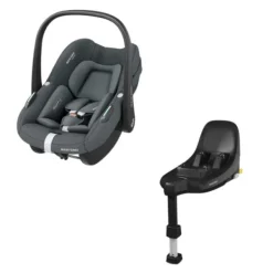 Maxi-Cosi Pebble S Autostoeltje - Tonal Black | Maxi-Cosi FamilyFix S Hot