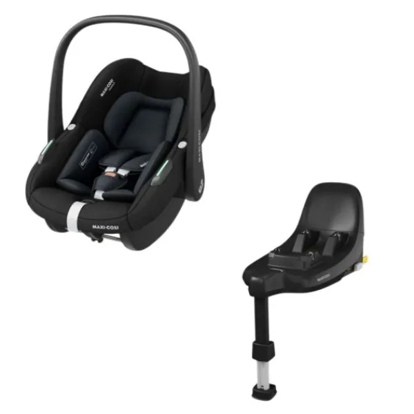 Maxi-Cosi Pebble S Autostoeltje - Tonal Black | Maxi-Cosi FamilyFix S Hot