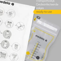 Medela Moedermelkbewaarzakjes met schenktuit - 210 ml - 25 stuks New